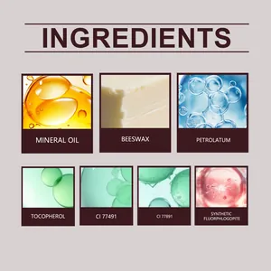 Macro close-up details showing ingredients for rose red velvet matte lipstick formula