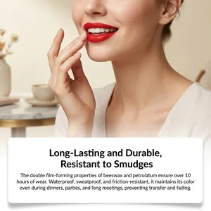 Close-up of vibrant matte red lipstick on lips highlighting long-lasting smudge-proof finish