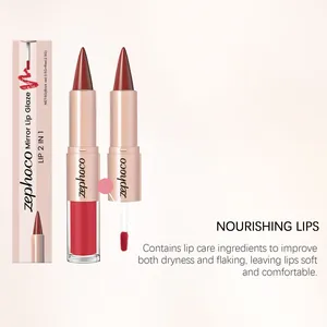 Zephoco 2-in-1 mirror lip glaze and lipstick for nourishing, soft and comfortable lips