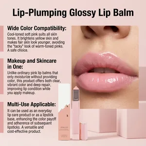 Balsamo labbra rimpolpante lucido Charismatic 07 rosa tenue mostra l'effetto trucco