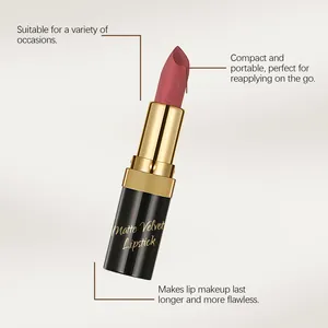 Detail of matte velvet lipstick with smooth texture for long-lasting makeup
