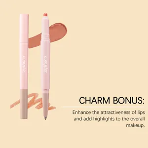 Zweiseitiger Lippenkonturenstift und Concealer in Orange-Rosa für ein natürliches Finish.