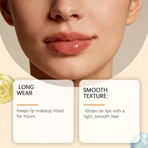 Nahaufnahme von glänzendem Lippen-Make-up mit glatter Textur und langer Haltbarkeit