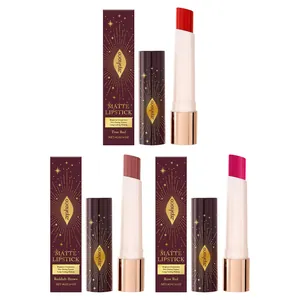 Set of Zephoco starburst matte lipsticks in True Red, Reddish-Brown and Rose Red