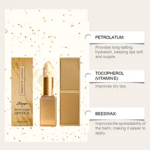 Barra de labios hidratante de pan de oro con vitamina E para labios suaves e hidratados