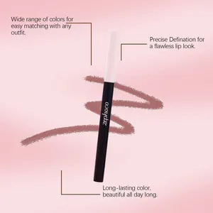 Detaillierte Ansicht des Zephoco matten Lippenkonturenstifts in Nude-Kaffee-Farbe.
