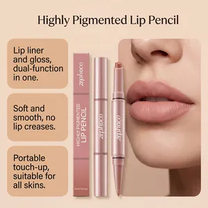 Detailansicht des Zephoco Lippenstifts in Nude Orange für ein glattes Finish