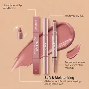 Vista detallada del lápiz de labios rojo Zephoco con textura crema hidratante