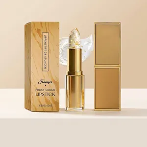 Lápiz Labial de Cambio de Color de Lámina de Oro Hidratante Bálsamo Labial de Larga Duración Maquillage Mujer
