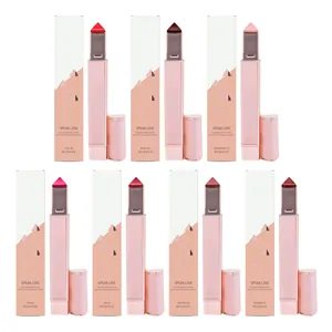 Set balsamo labbra rimpolpante Speak Love con sette tonalità e custodia in pelle rosa