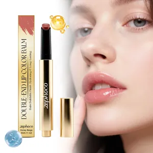 Zephoco Hydrating Lip Color Balm Long Lasting Glossy Texture Moisturizing Radiant Finish Lipstick For Women Daily Makeup