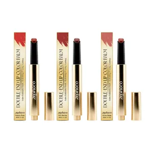 Zephoco hydrating double-end lip color balm set with three versatile long-lasting shades.