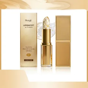 Balsamo per Labbra Cambia Colore con Foglia d'Oro Idratante a Lunga Durata Tinta Labbra per Donna Illuminante Labbra Finitura non Appiccicosa