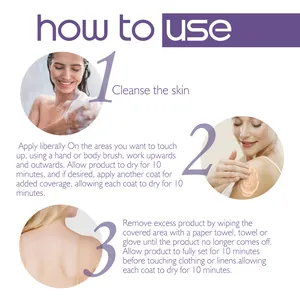 Step-by-step instructions on how to use the waterproof tattoo concealer cream