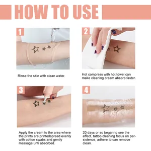 Guida dettagliata in quattro fasi per l'uso della crema per la rimozione dei tatuaggi
