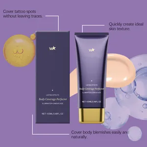 Texture dettagliata della crema correttore corpo per nascondere le imperfezioni