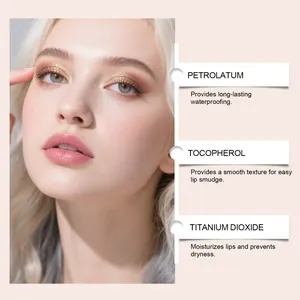 Detailopname van matte lippenstift met nadruk op de voordelen van de ingrediënten.