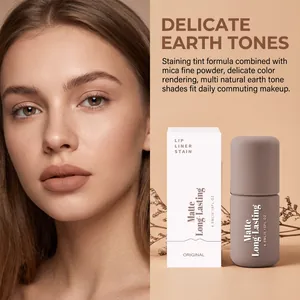 Professioneller matter langanhaltender Lippenkonturenstift in Erdtönen für tägliches Makeup