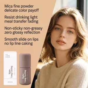 Nude matter Lippenkonturenstift mit Make-up-Modell und Details zur Verpackung