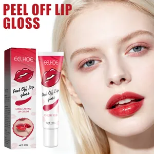 EELHOE Cherry Red Peel-Off-Lippengloss, langanhaltende und wasserfeste Lippenfarbe