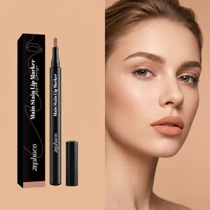 Zephoco Matte Main Stain Lip Marker Naranja Nude Delineador de Labios de Larga Duración para Mujer Impermeable Maquillaje de Labios