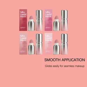 Explore the Zephoco silky liquid blush set featuring four vibrant shades for smooth makeup.