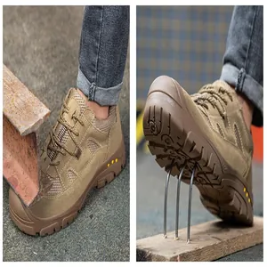 Demostración detallada de zapatos de seguridad resistentes al aplastamiento y pinchazos