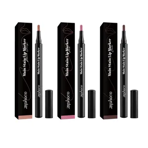 Set de rotuladores labiales mate Zephoco en tres tonos para un contorno duradero