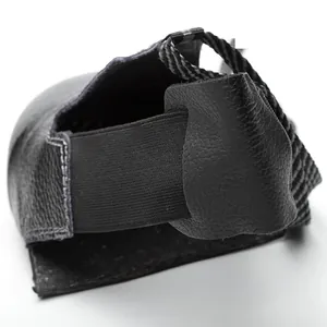 Couvre-chaussure de sécurité en cuir noir robuste avec embout en acier pour visiteurs