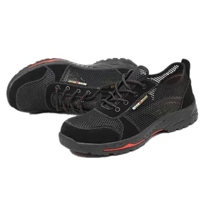 Zapatos de seguridad transpirables con punta de acero para la construcción y la industria