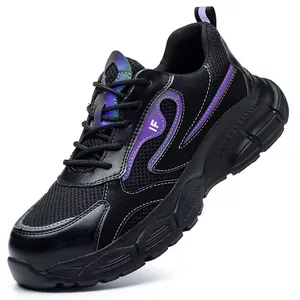 Zapatos de seguridad transpirables y ligeros para hombre con puntera de acero