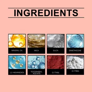 Macro detail showing the key ingredients of zephoco silky pink blush