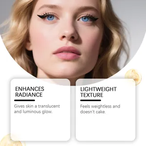 Professionelle Detailaufnahme eines Models mit strahlender Haut und flüssigem Highlighter