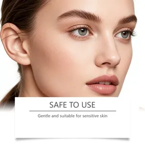 Detalle del efecto de maquillaje con una fórmula segura y suave para pieles sensibles