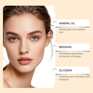 Detalles de ingredientes con ACEITE MINERAL, CERA DE ABEJAS y GLICERINA para piel suave.