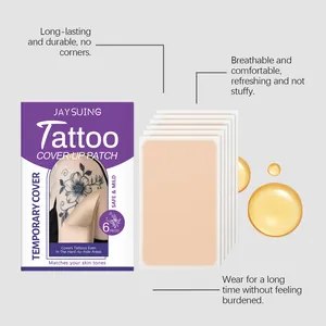 Detail view of breathable skin-colored tattoo cover-up patches in 6-piece pack