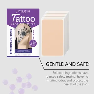 Breathable tattoo cover-up patches showing gentle skin-safe ingredients and testing detail