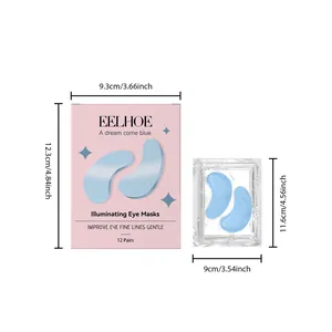 Dimensions des masques pour les yeux EELHOE Illuminating, boîte et emballage de 12 paires