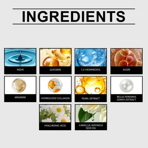 Lista detallada de ingredientes para la máscara de ojos de colágeno marino pura