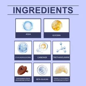 Ingredientes de la mascarilla de ojos HOYGI con extractos de Ganoderma y Tremella