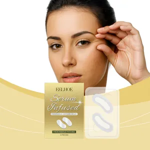 Vista detallada de los parches de microagujas EELHOE para ojeras y bolsas en los ojos