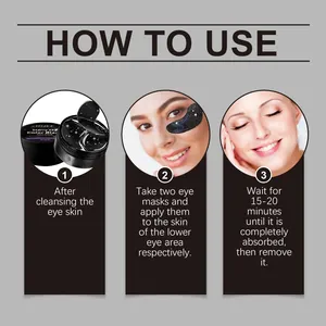 Guía de uso en tres pasos para las mascarillas negras para ojos EELHOE Starry Sky.