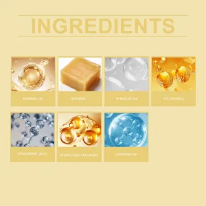 Detalle de los ingredientes activos para parches hidratantes de ácido hialurónico