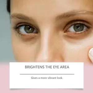 Gros plan de la zone des yeux éclaircie montrant les effets du masque hydratant pour les yeux