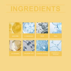 Detailed body glitter oil ingredients list featuring hyaluronic acid, mica, and glycerin