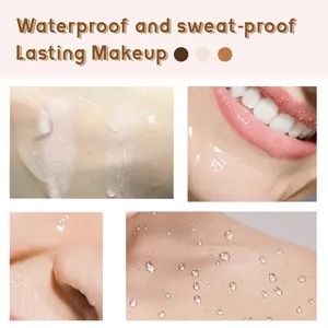 Détail du correcteur de tatouage imperméable et résistant à la sueur avec gouttes d'eau