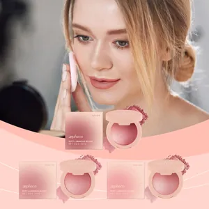 Set de rubor perlado luminoso Zephoco en tonos rosa claro, melocotón y nude para brillo