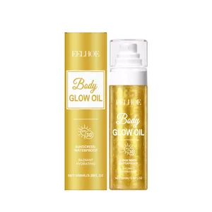 EELHOE Body Glow Oil SPF 30 sunscreen and hydrating shimmer body oil for radiant skin