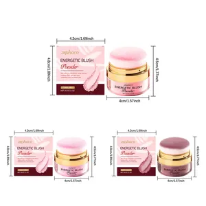 Zephoco Energetic Blush Powder dimensions for Coral Red, Peach Pink, and Berry Color