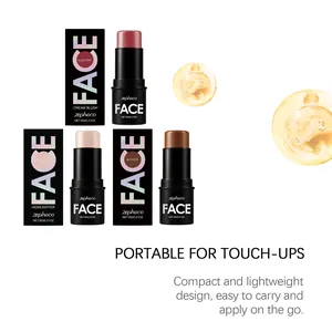 Zephoco makeup face sticks set with highlighter, blush and bronzer for easy touch-ups.